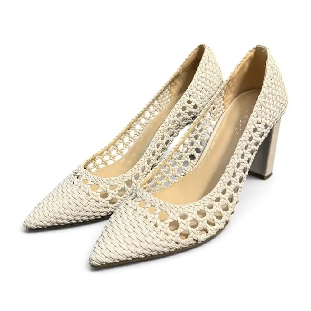 Marc Fisher Viviane Woven Block Heel Pumps